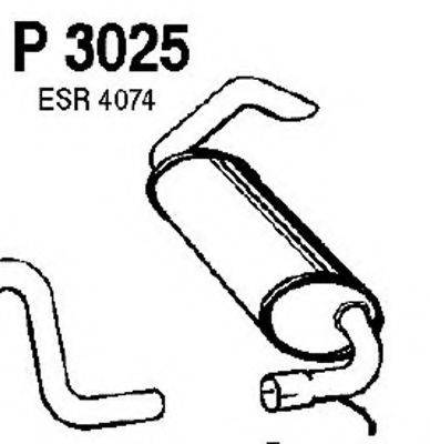 FENNO P3025 Глушник вихлопних газів кінцевий