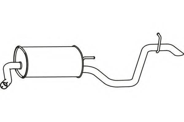 FENNO P31012 Глушник вихлопних газів кінцевий