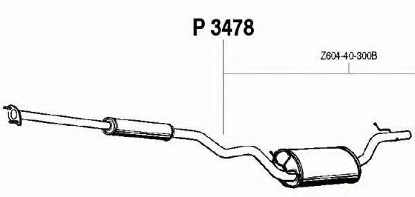 FENNO P3478 Середній глушник вихлопних газів