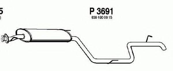 FENNO P3691 Глушник вихлопних газів кінцевий