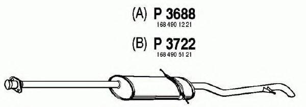 FENNO P3722 Глушник вихлопних газів кінцевий