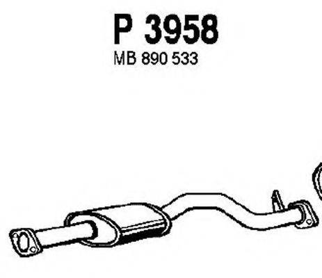 FENNO P3958 Середній глушник вихлопних газів