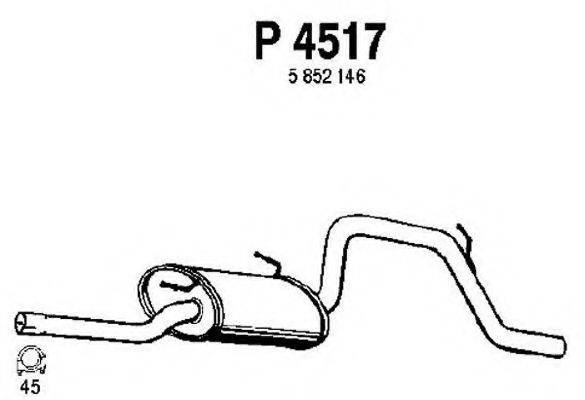 FENNO P4517 Глушник вихлопних газів кінцевий