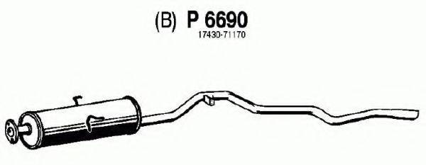 FENNO P6690 Глушник вихлопних газів кінцевий