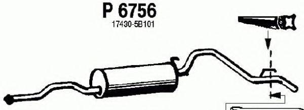 FENNO P6756 Середній глушник вихлопних газів