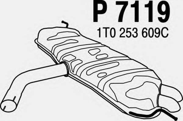 FENNO P7119 Глушник вихлопних газів кінцевий