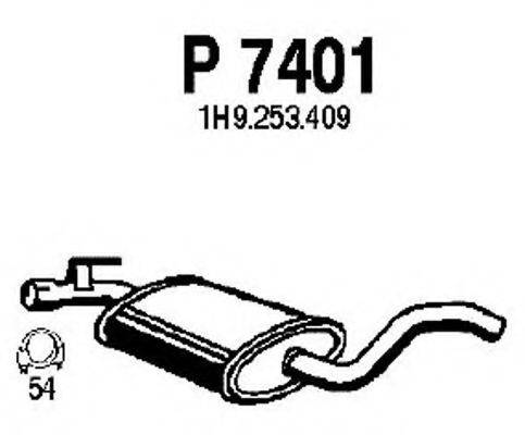 FENNO P7401 Середній глушник вихлопних газів