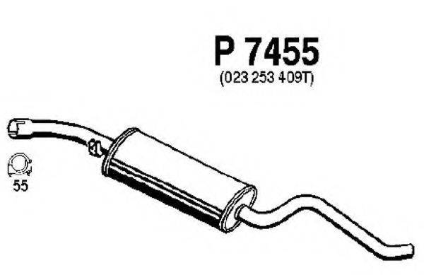 FENNO P7455 Середній глушник вихлопних газів