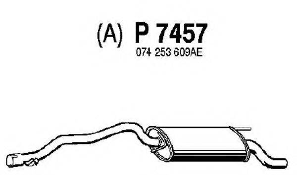 FENNO P7457 Глушник вихлопних газів кінцевий