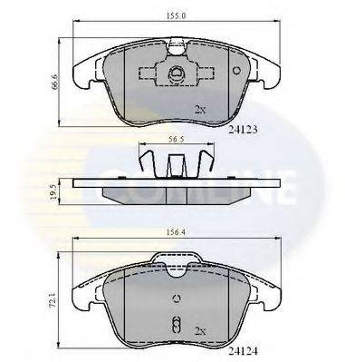 COMLINE CBP01591 Комплект гальмівних колодок, дискове гальмо