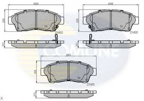 COMLINE CBP3260 Комплект гальмівних колодок, дискове гальмо