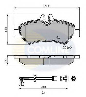 COMLINE CBP21556 Комплект гальмівних колодок, дискове гальмо