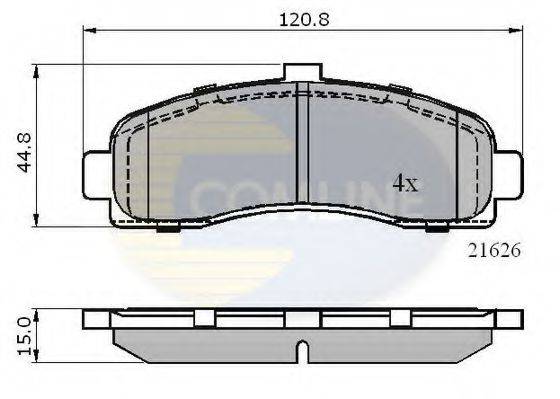 COMLINE CBP0508 Комплект гальмівних колодок, дискове гальмо