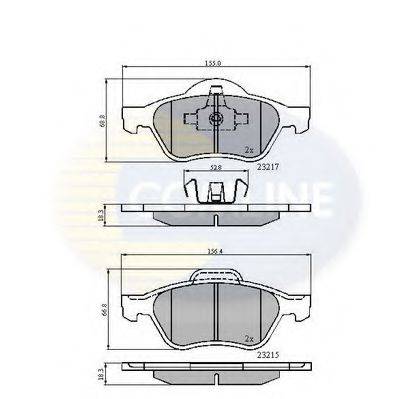 COMLINE CBP01115 Комплект гальмівних колодок, дискове гальмо