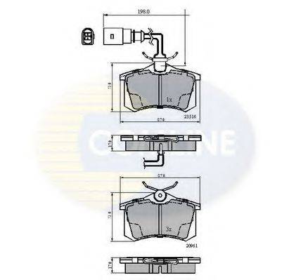 COMLINE CBP1797 Комплект гальмівних колодок, дискове гальмо