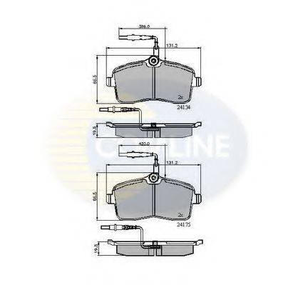 COMLINE CBP11250 Комплект гальмівних колодок, дискове гальмо