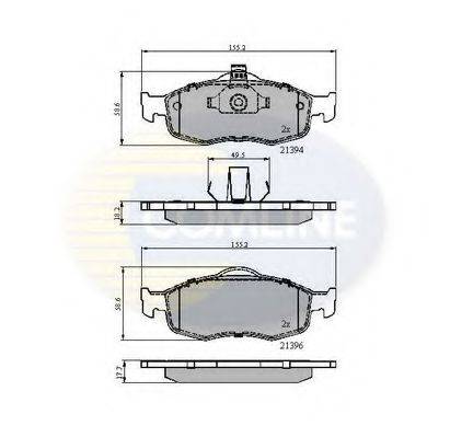 COMLINE CBP0514 Комплект гальмівних колодок, дискове гальмо