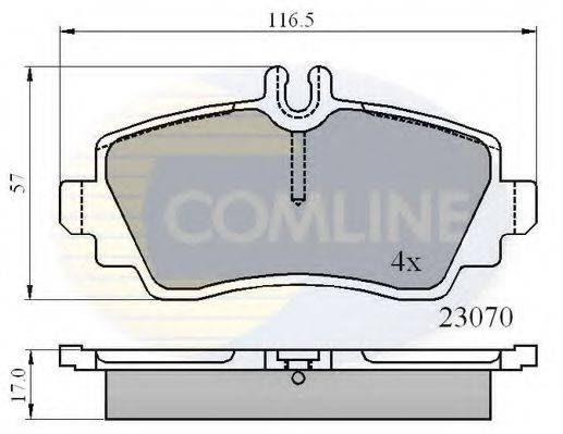 COMLINE CBP0748 Комплект гальмівних колодок, дискове гальмо