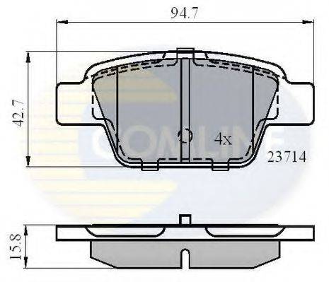 COMLINE CBP01039 Комплект гальмівних колодок, дискове гальмо