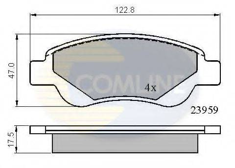 COMLINE CBP01552 Комплект гальмівних колодок, дискове гальмо