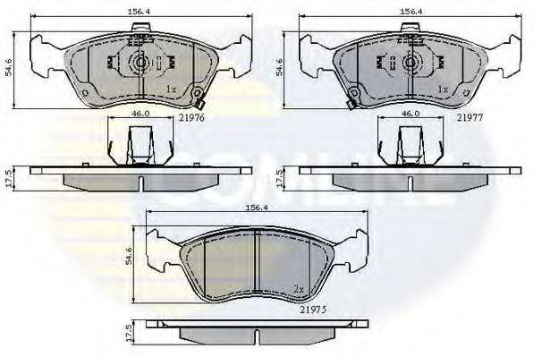 COMLINE CBP3450 Комплект гальмівних колодок, дискове гальмо