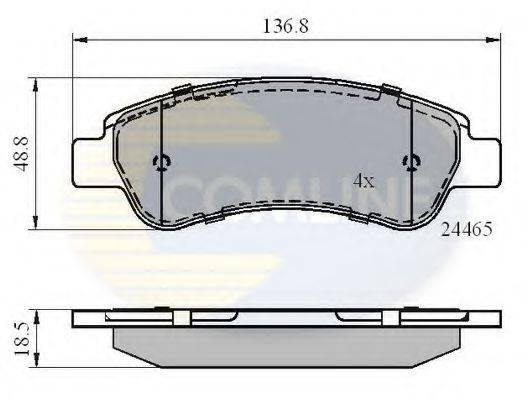 COMLINE CBP01604 Комплект гальмівних колодок, дискове гальмо