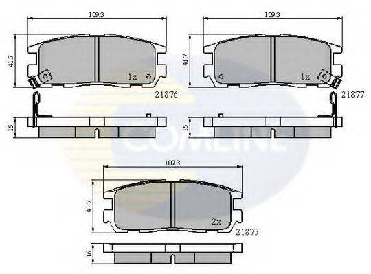 COMLINE CBP3461 Комплект гальмівних колодок, дискове гальмо