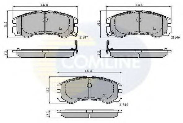 COMLINE CBP3229 Комплект гальмівних колодок, дискове гальмо