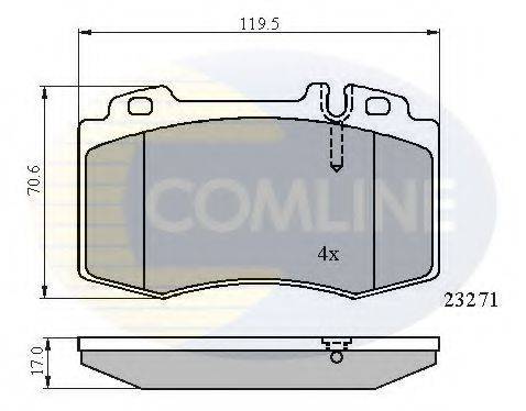 COMLINE CBP01117 Комплект гальмівних колодок, дискове гальмо