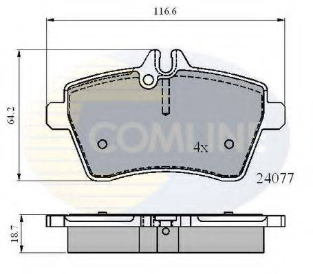 COMLINE CBP01592 Комплект гальмівних колодок, дискове гальмо