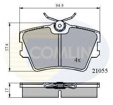 COMLINE CBP0272 Комплект гальмівних колодок, дискове гальмо