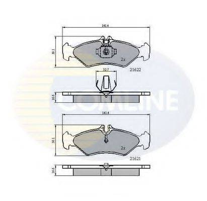 COMLINE CBP0453 Комплект гальмівних колодок, дискове гальмо