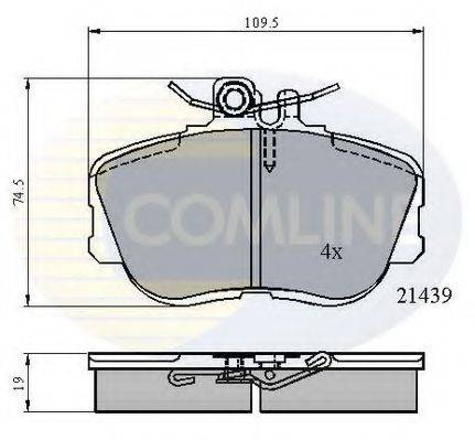 COMLINE CBP0503 Комплект гальмівних колодок, дискове гальмо