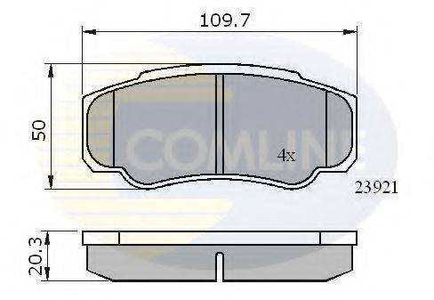 COMLINE CBP01042 Комплект гальмівних колодок, дискове гальмо