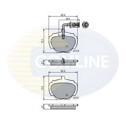 COMLINE CBP1224 Комплект гальмівних колодок, дискове гальмо