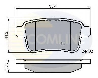 COMLINE CBP01715 Комплект гальмівних колодок, дискове гальмо