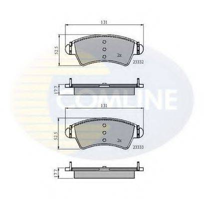 COMLINE CBP01260 Комплект гальмівних колодок, дискове гальмо