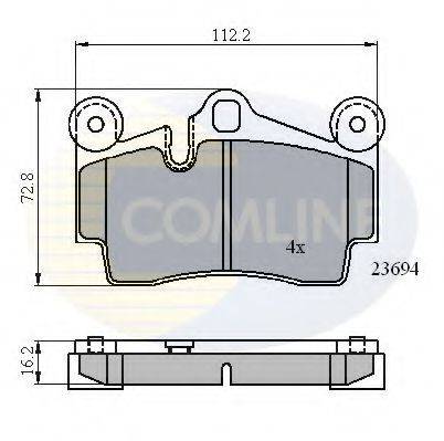 COMLINE CBP01316 Комплект гальмівних колодок, дискове гальмо