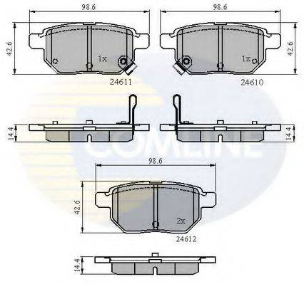 COMLINE CBP31579 Комплект гальмівних колодок, дискове гальмо