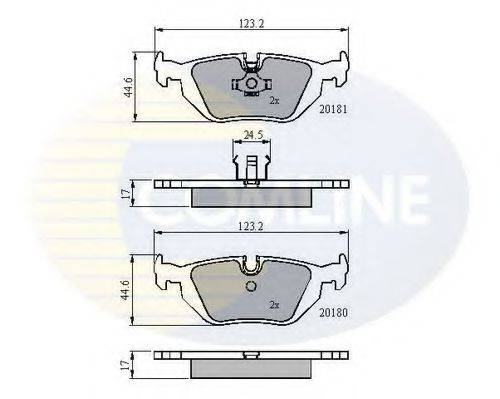 COMLINE CBP0166 Комплект гальмівних колодок, дискове гальмо