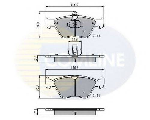 COMLINE CBP0738 Комплект гальмівних колодок, дискове гальмо