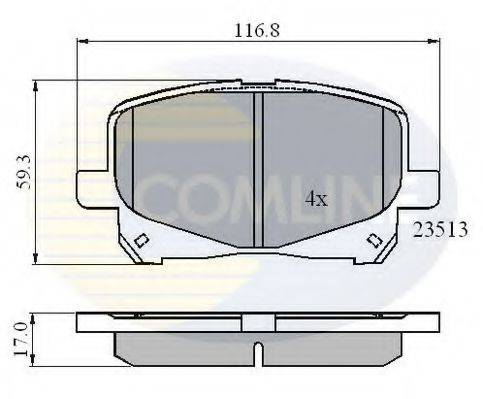 COMLINE CBP0904 Комплект гальмівних колодок, дискове гальмо