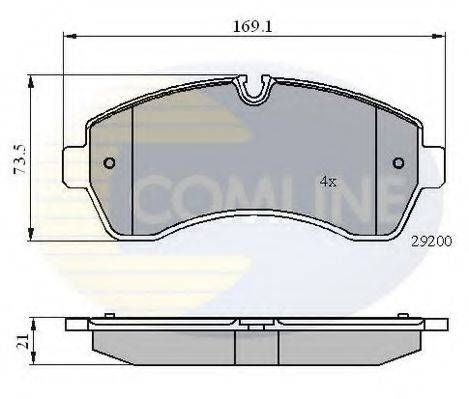 COMLINE CBP01569 Комплект гальмівних колодок, дискове гальмо