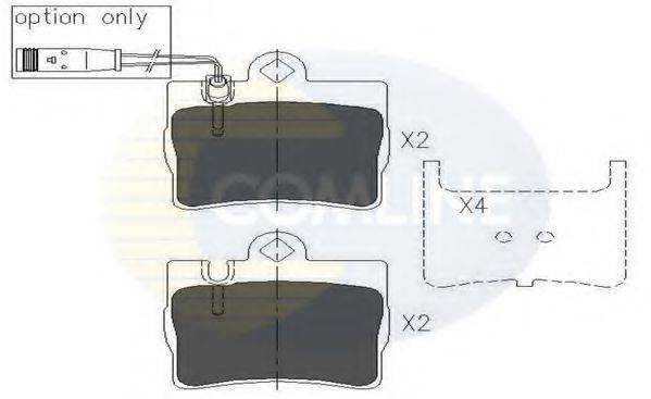 COMLINE CBP01143 Комплект гальмівних колодок, дискове гальмо