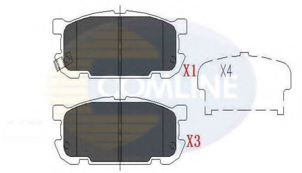 COMLINE CBP31207 Комплект гальмівних колодок, дискове гальмо