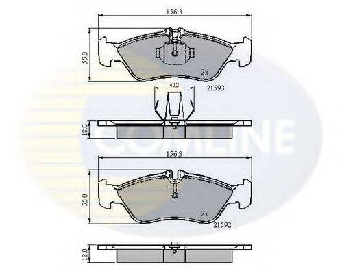 COMLINE CBP0478 Комплект гальмівних колодок, дискове гальмо