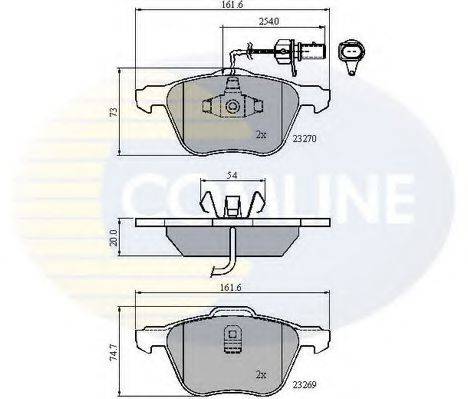 COMLINE CBP11136 Комплект гальмівних колодок, дискове гальмо