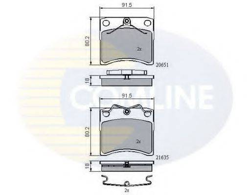 COMLINE CBP0953 Комплект гальмівних колодок, дискове гальмо