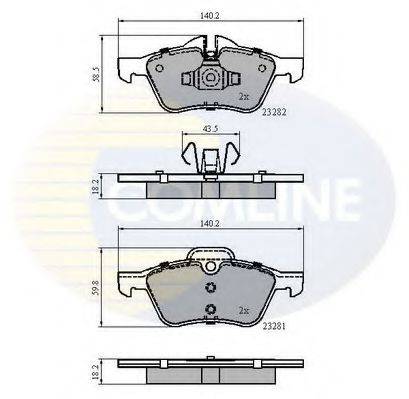 COMLINE CBP01548 Комплект гальмівних колодок, дискове гальмо