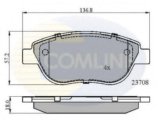 COMLINE CBP01783 Комплект гальмівних колодок, дискове гальмо